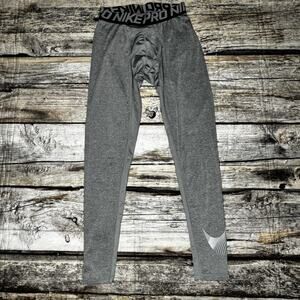 Nike Pro Combat Athletic Compression Gray Leggings Mens Size Medium